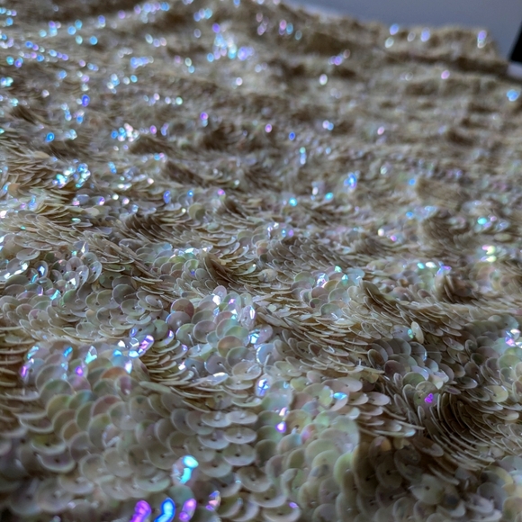 Vintage Cream Sequin Bomber Jacket, Boutique - Picture 3 of 4